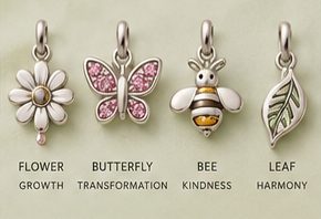 Folk Garden – sterling silver charm designs